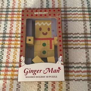 Gingerbread Man Wooden 3D Puzzle